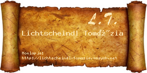 Lichtscheindl Tomázia névjegykártya